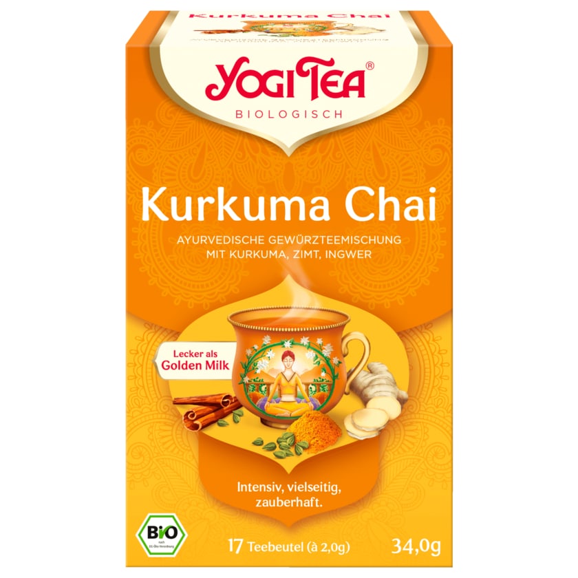 Yogi Tea Kurkuma Chai Bio Gewürz- und Kräutertee 34g, 17 Beutel